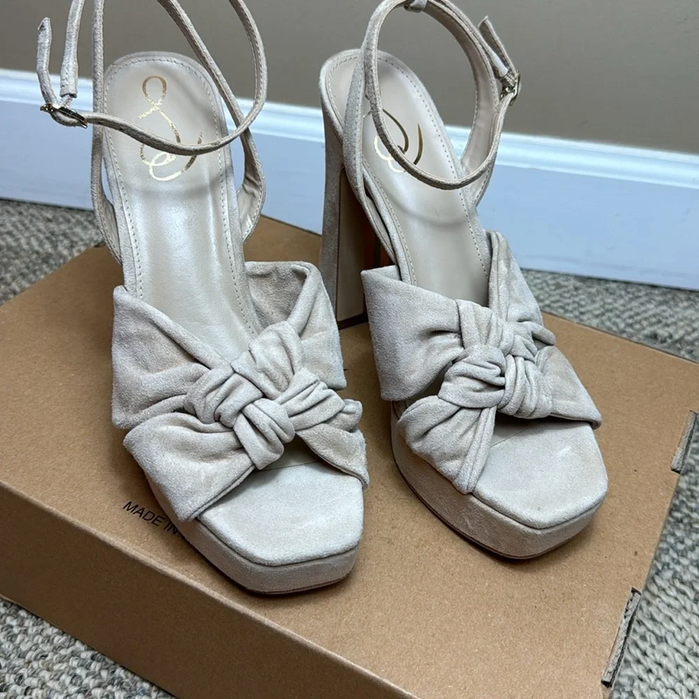 Sam Edelman Women's Kristen Platform Sandal, Cappuccino, Size 9